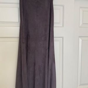 J. Jill faux-suede gray midi skirt